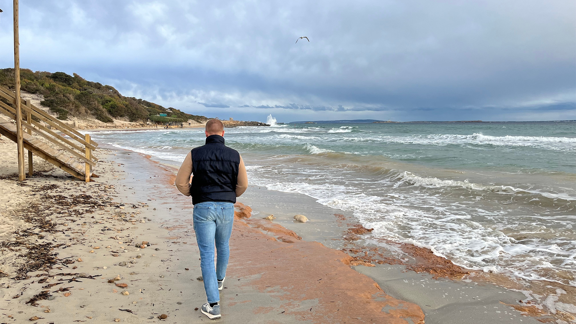 Ibiza beach in winter